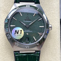 Omega Constellation Co-Axial Master Chronometer 41 mm Green Dial Green Leather Strap