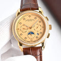 Patek Philippe Annual Calendar 42mm Gold Case Brown Leather Strap