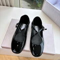 Jimmy Eleri Ballerina Shoes Black Patent Leather 430574