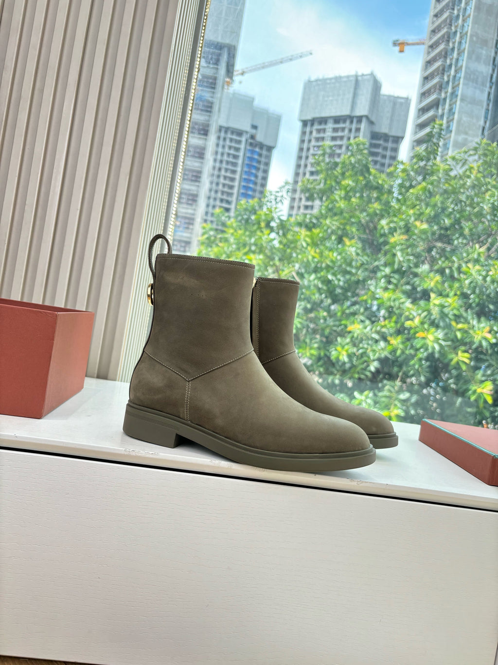 LP Kilda Ankle  Boots Olive Green Suede 507410