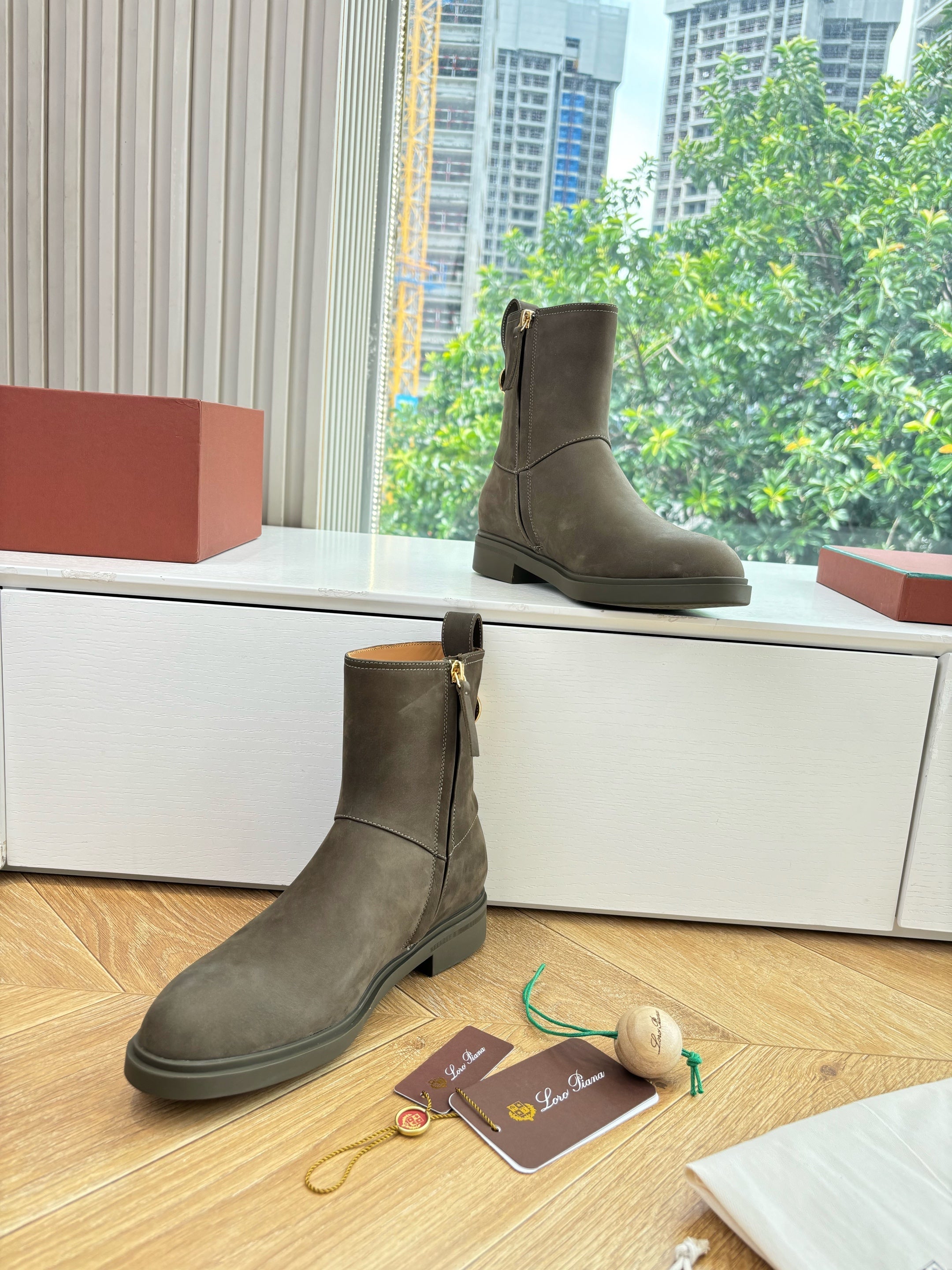 LP Kilda Ankle  Boots Olive Green Suede 507410