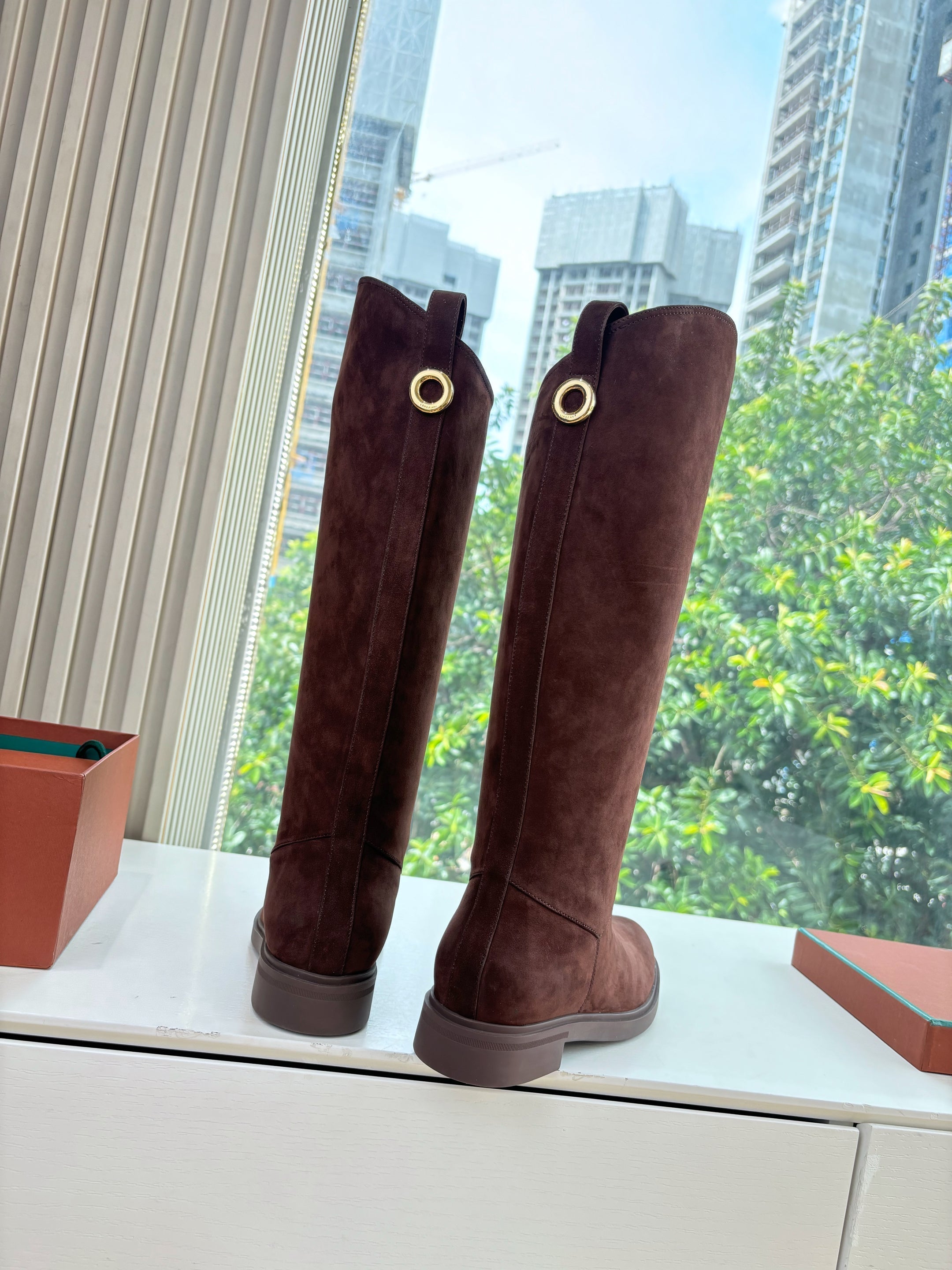 LP Kilda Knee-High Boots Brown Suede 507413