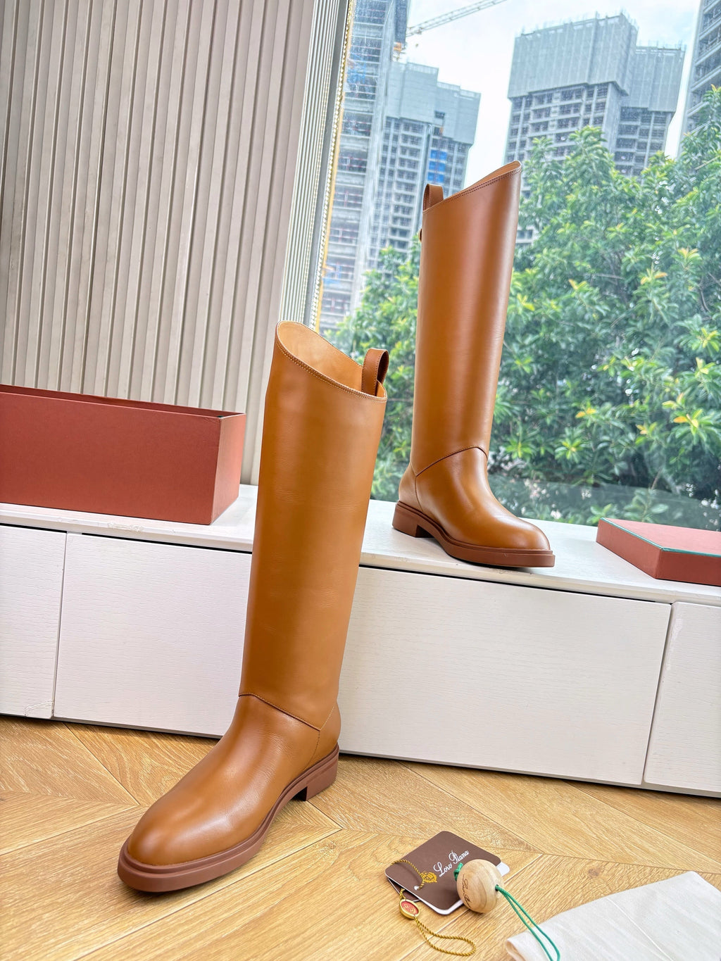 LP Kilda Knee-High Boots Caramel Leather 507416