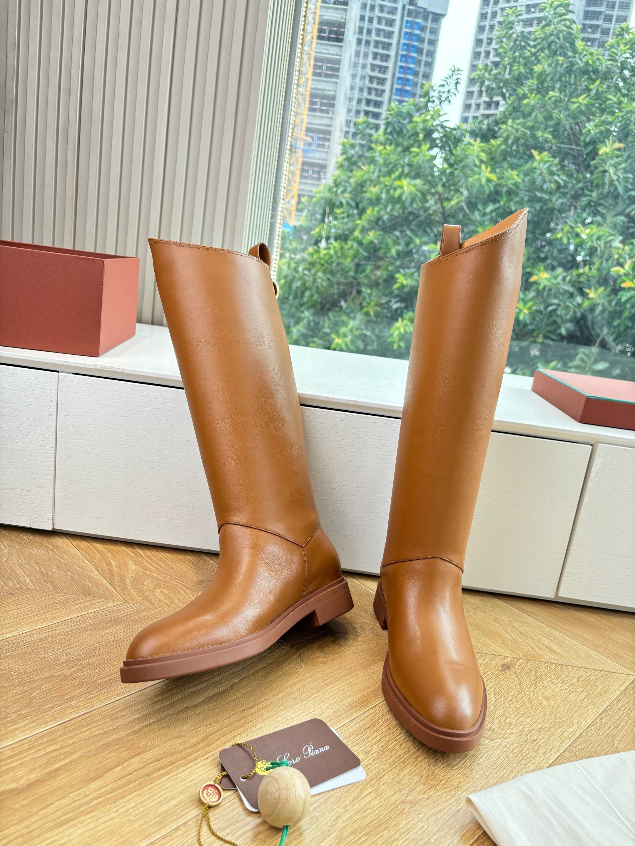 LP Kilda Knee-High Boots Caramel Leather 507416