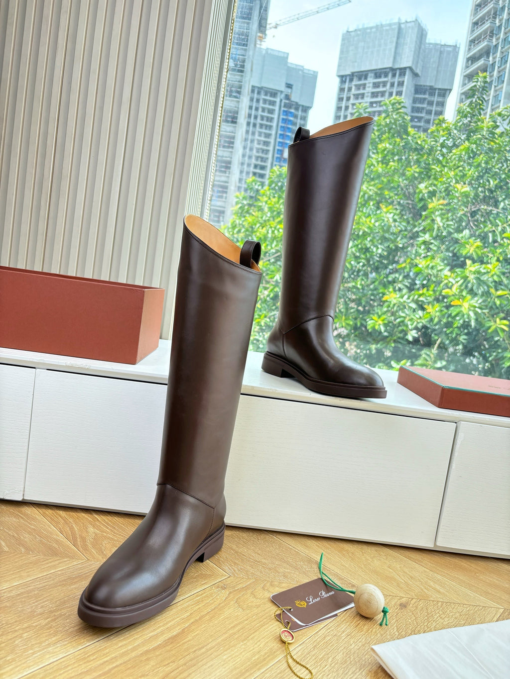 LP Kilda Knee-High Boots Brown Leather 507417