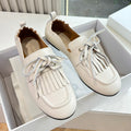 The Row 2025 Mary Jane Loafer White Cowhide 549359