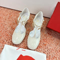 Très Vivier Mary Jane Pumps 8.5 cm White Patent Leather