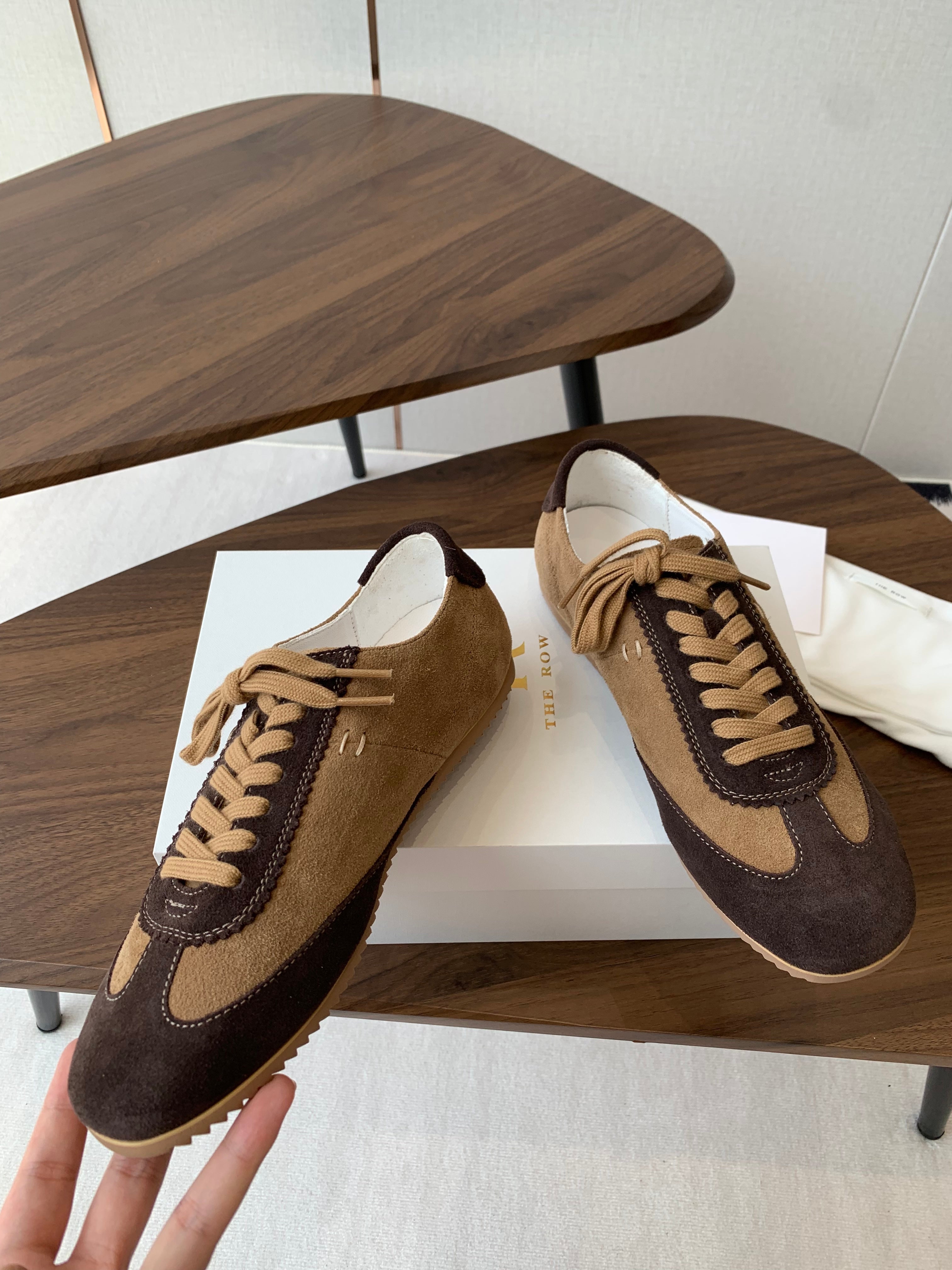 The Row Sneakers Brown And Chocolate Cow Suede 334524