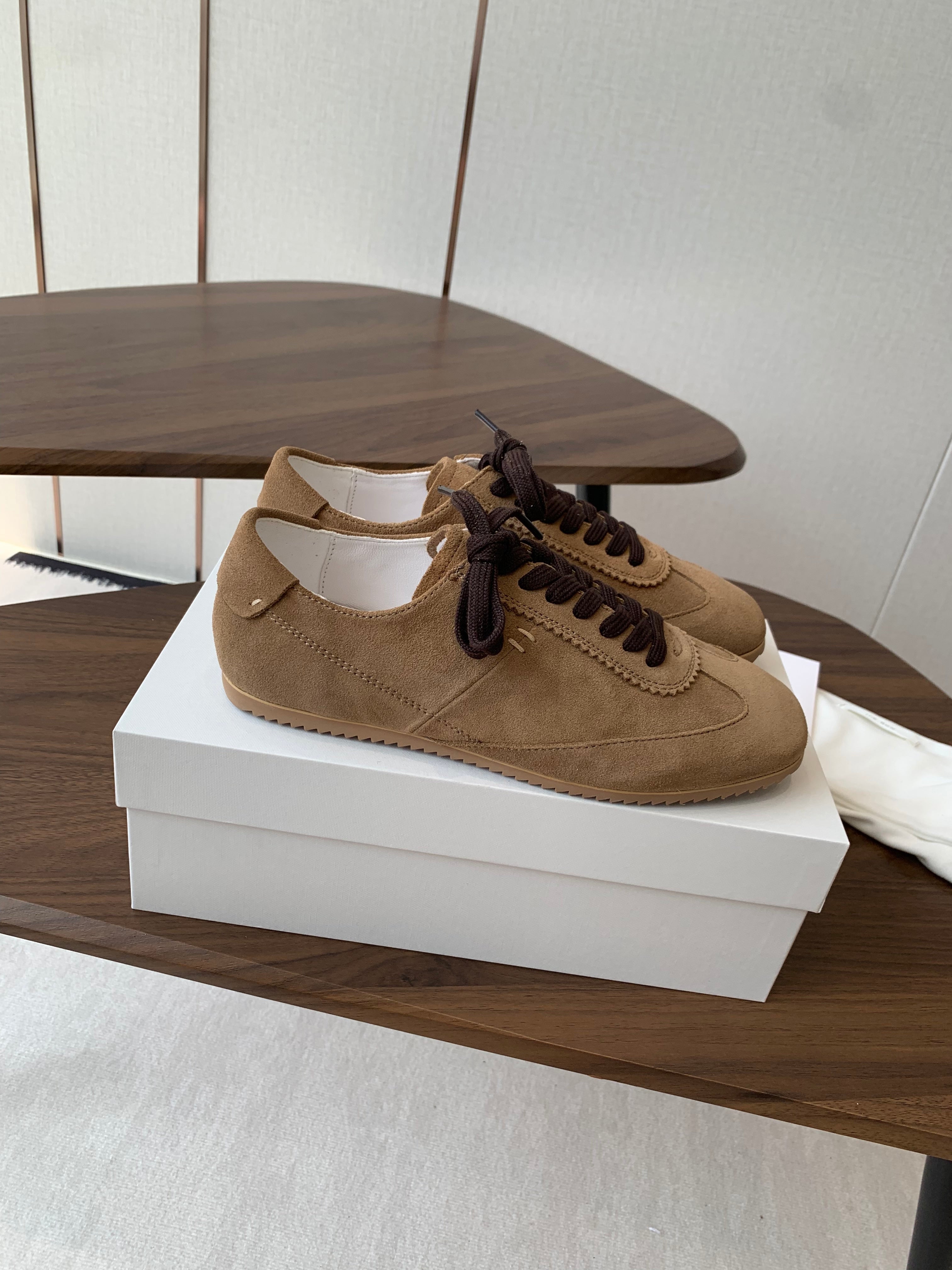 The Row Sneakers Brown  Cow Suede 334525