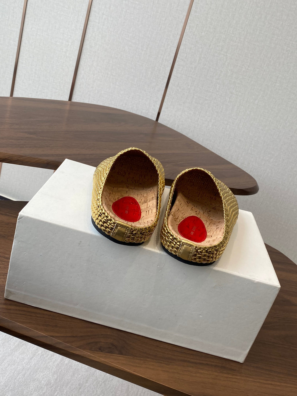 The Row Slip-on Mule Metallic Gold Woven Cowhide 334526