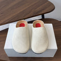 The Row Slip-on Mule White Woven Cowhide 334527