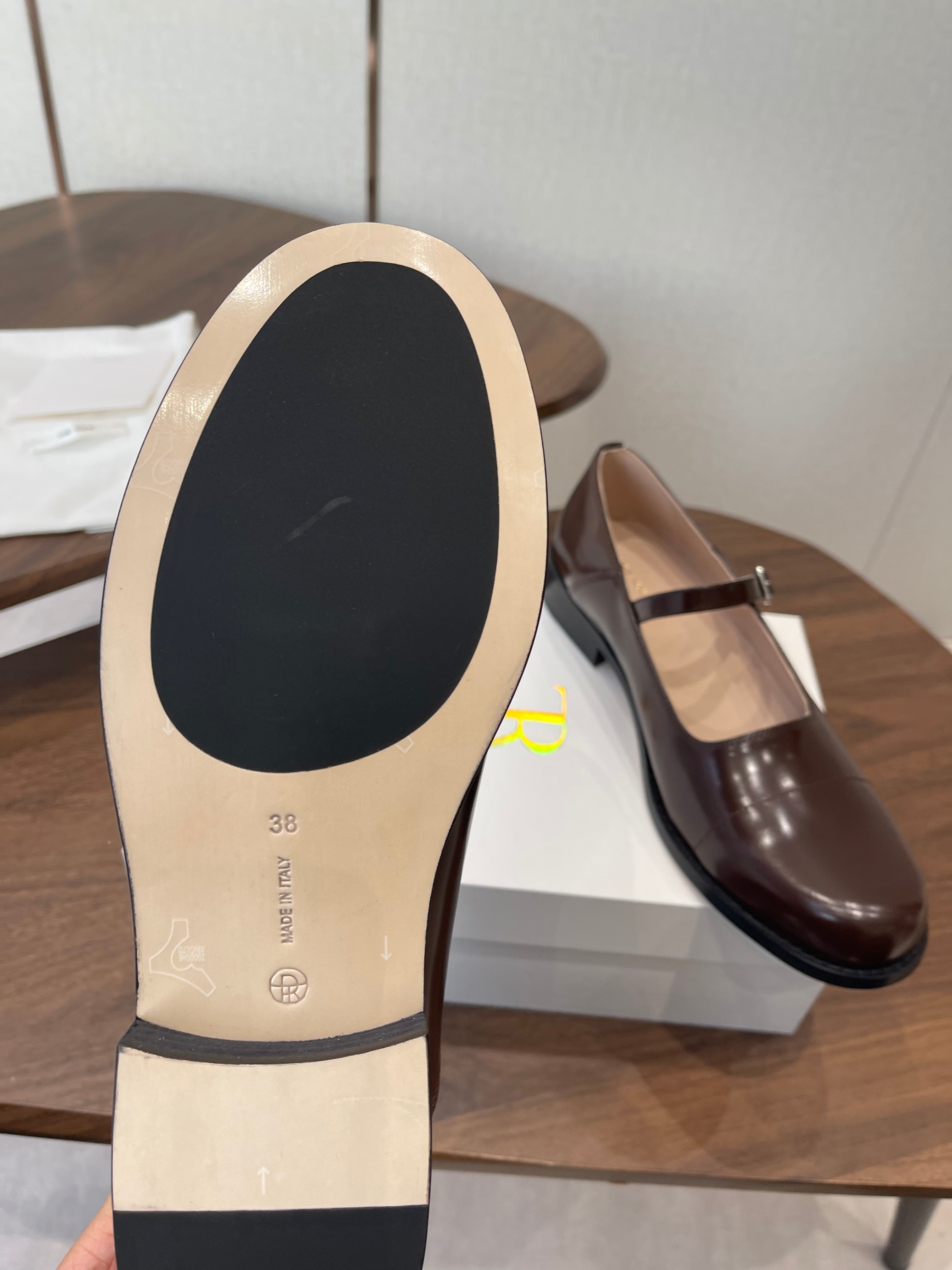 The Row Kai Mary Jane Brown Patent Leather 633754