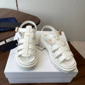 Prada Strappy Sandals 5.5cm White Leather 728558