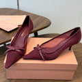 Miu 26s High-Heeled Pump Burgundy Cotton 790463