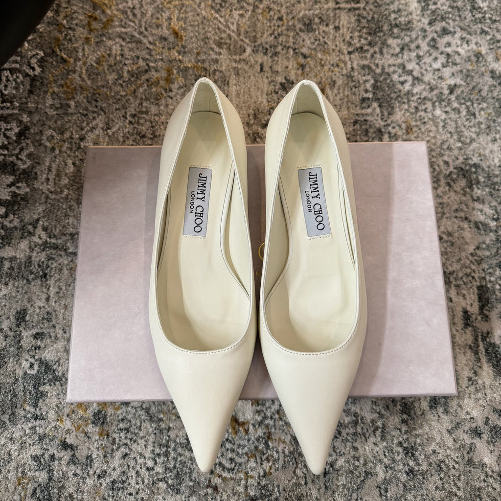 Jimmy Amelia Pumps 35mm White Sheepskin 430938