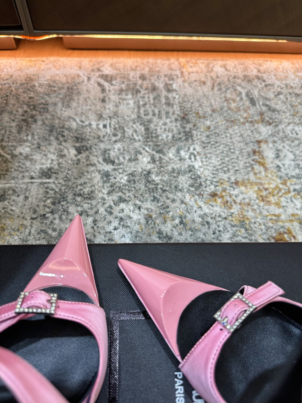 YSL 26FW Sandal 10.5cm Light Pink Silk 803988
