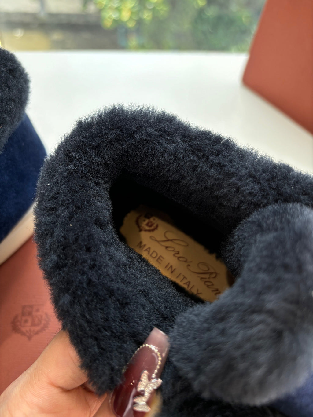 LP Open Walk Ankle Boot Dark Blue Fur Suede 507425
