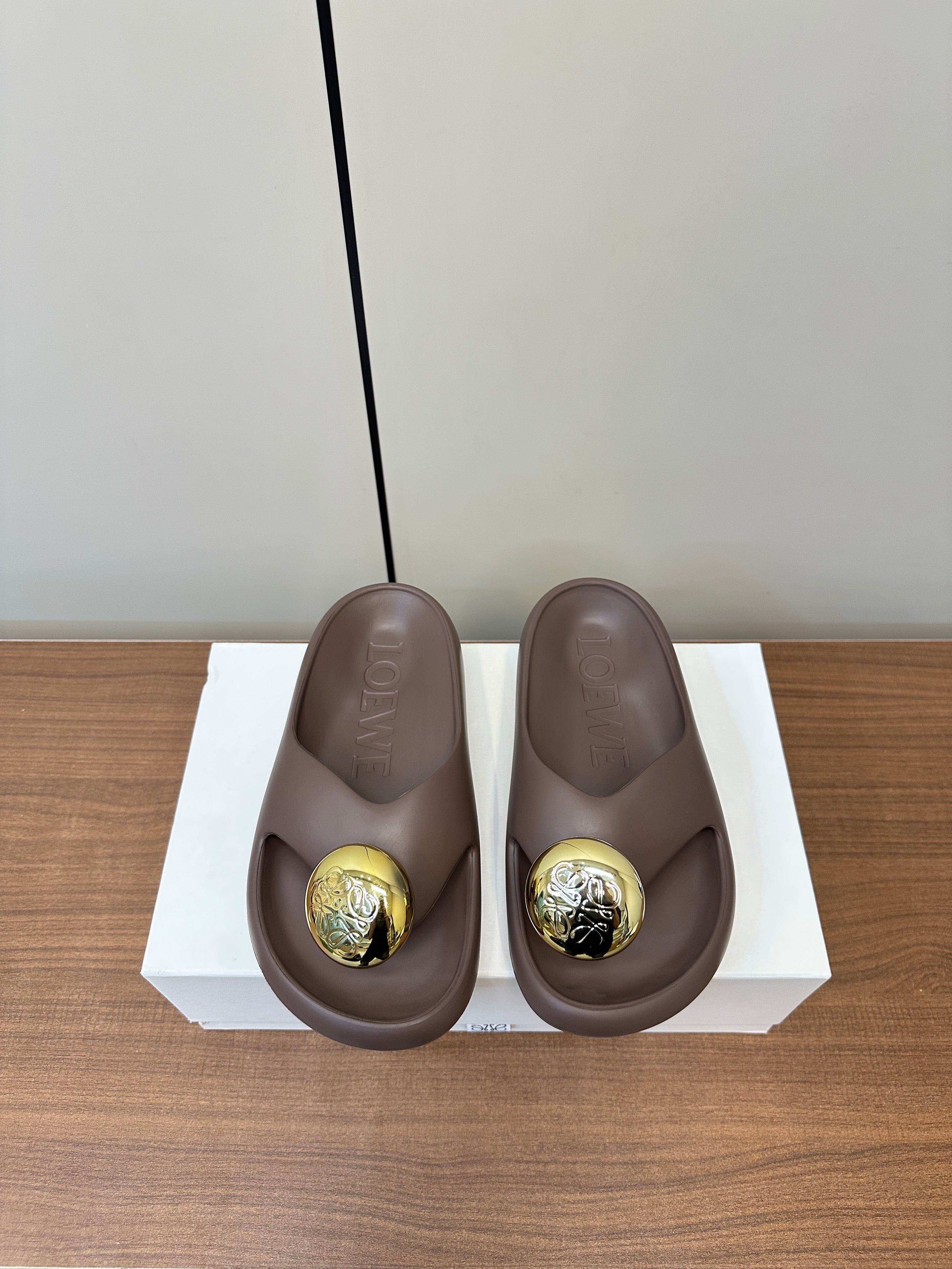 Loewe 25 Foam Slide Brown Rubber