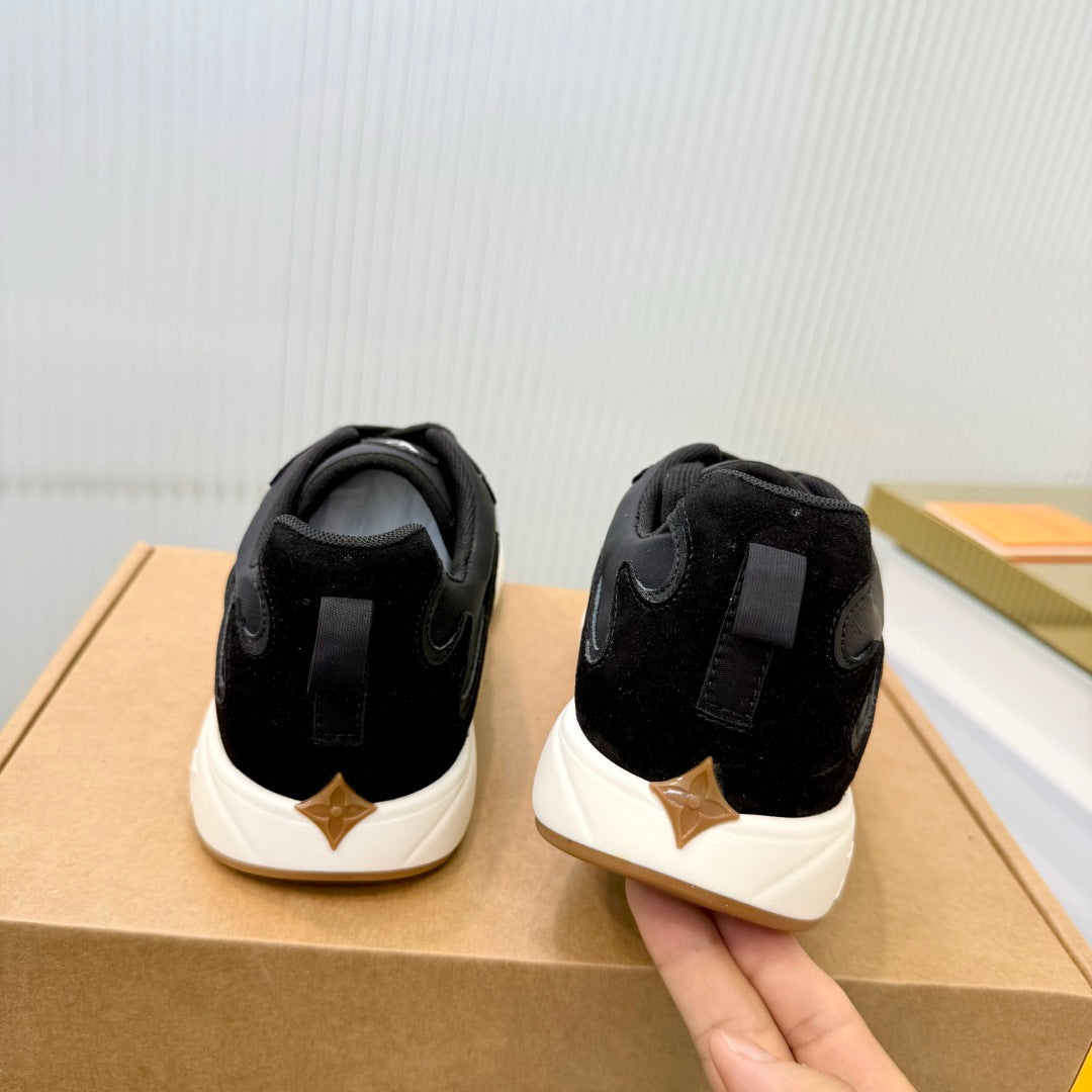 LV Drop Sneaker Black Fabric Suede  837935