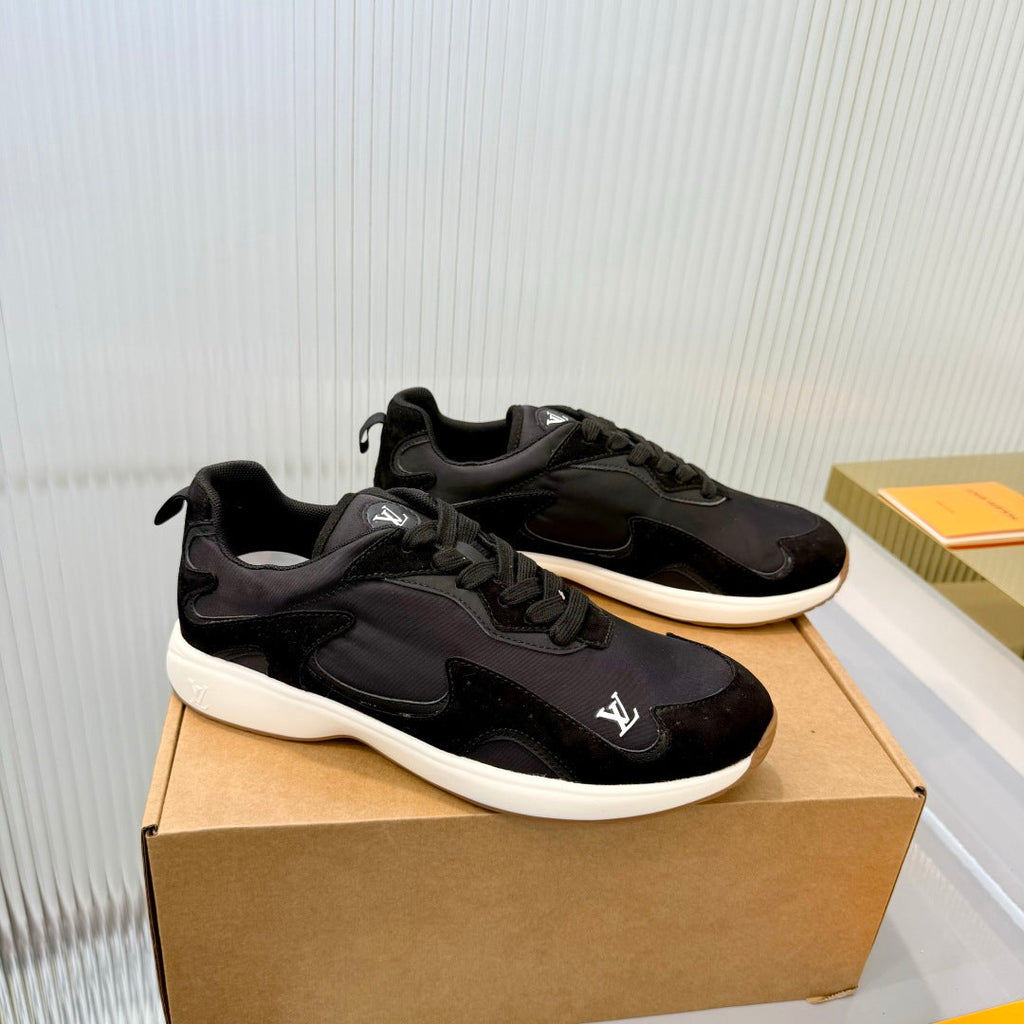 LV Drop Sneaker Black Fabric Suede  837935