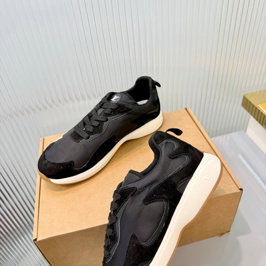 LV Drop Sneaker Black Fabric Suede  837935