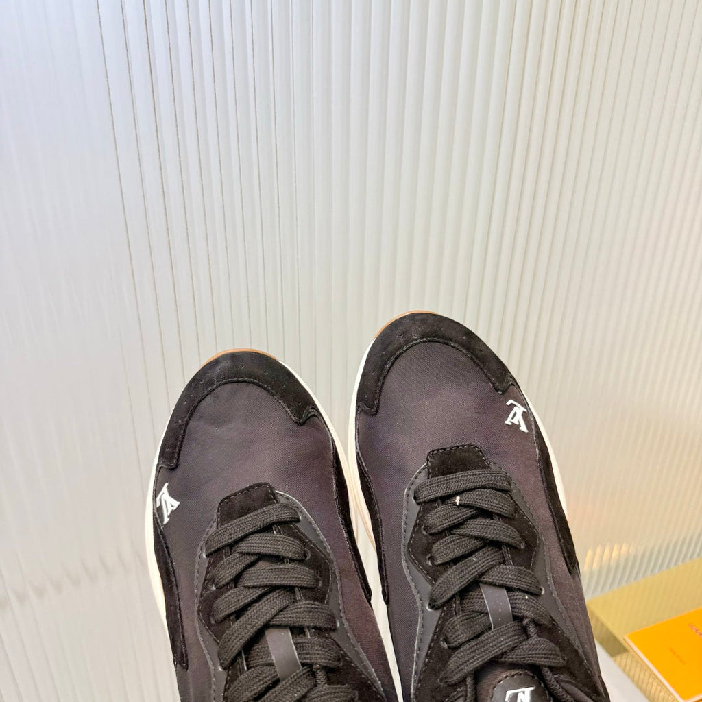 LV Drop Sneaker Black Fabric Suede  837935
