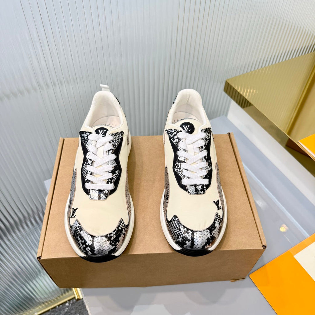 LV Drop Sneaker Cream Sliver Fabric Suede 837940
