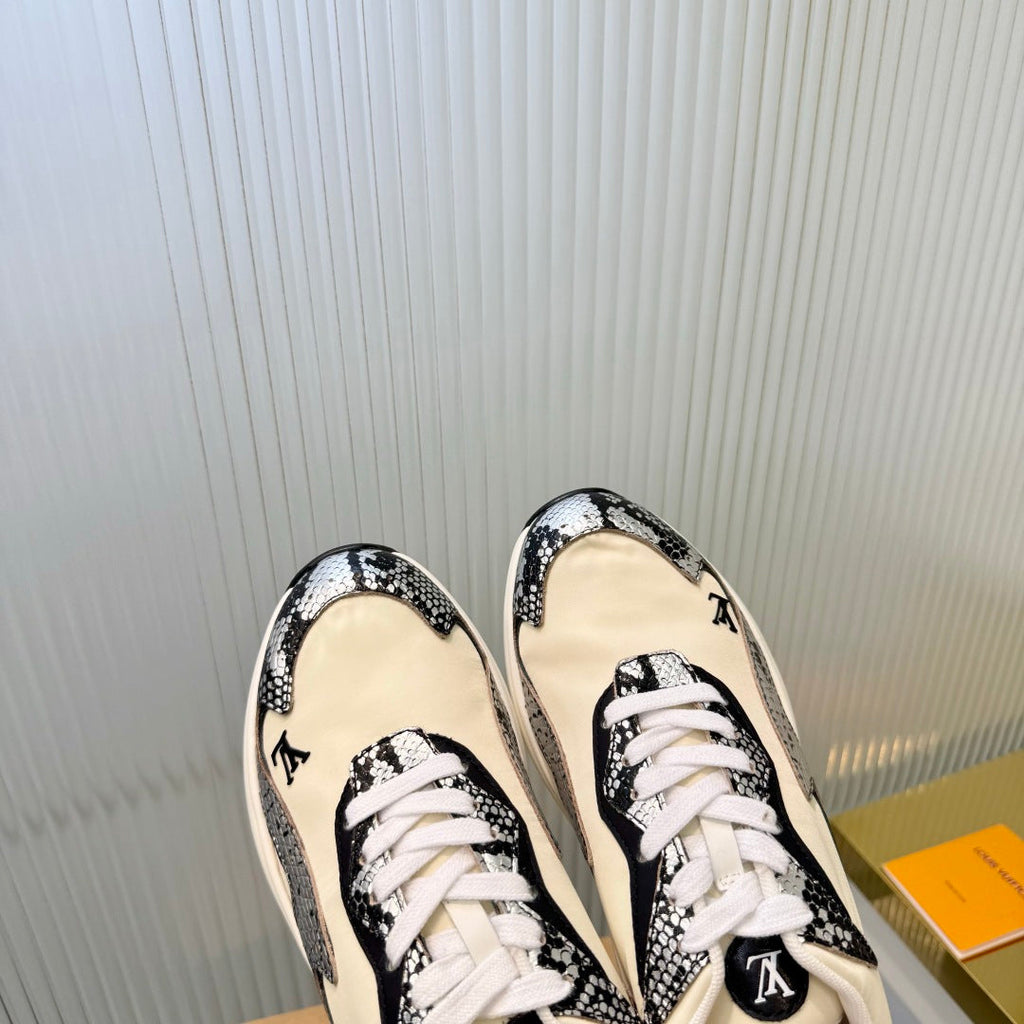 LV Drop Sneaker Cream Sliver Fabric Suede 837940