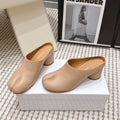 Maison Margie Tabi Décolleté Mule 6cm Beige Cowhide 722684