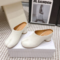 Maison Margie Tabi Décolleté Mule 6cm White Cowhide 722685