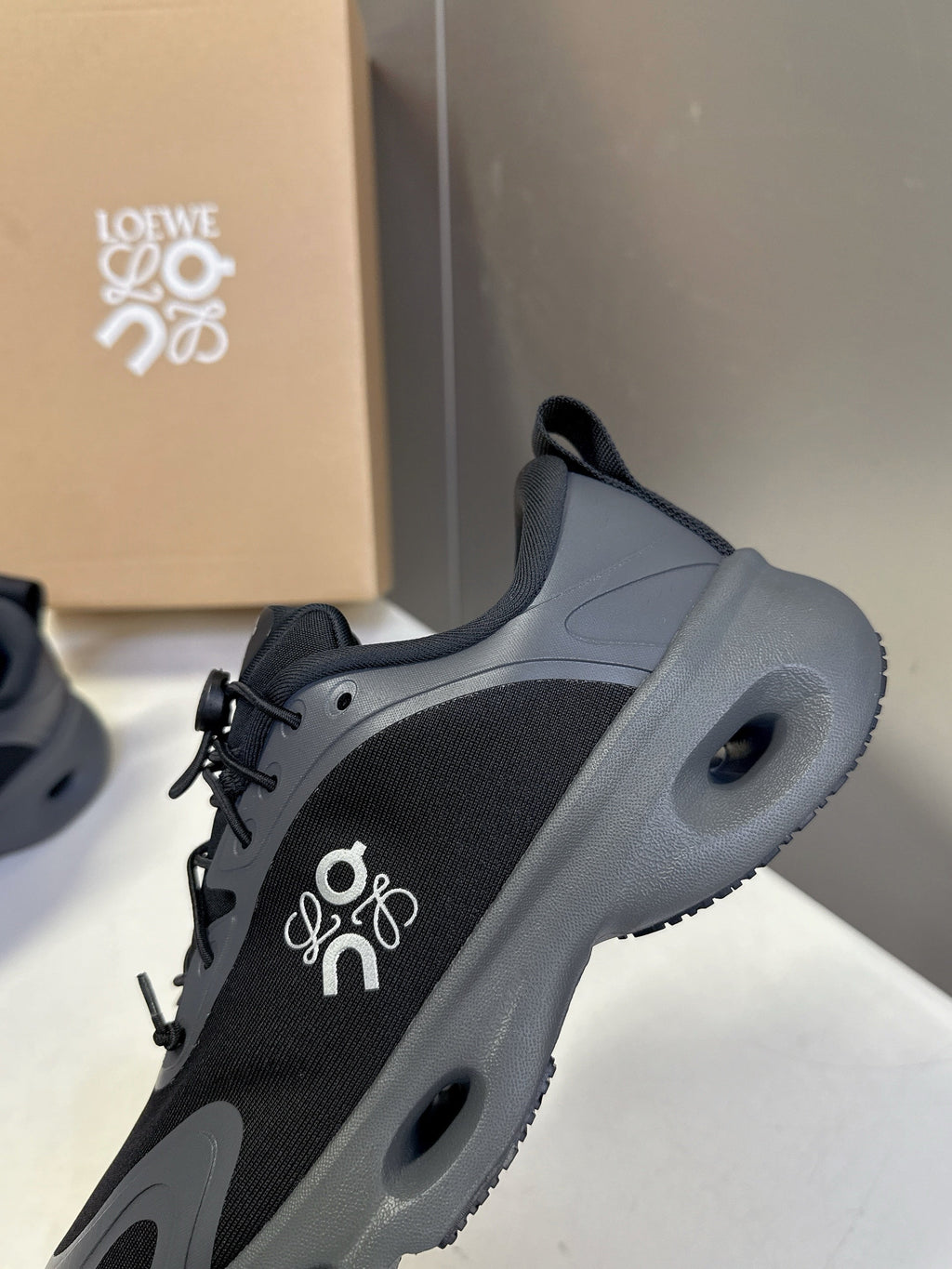 Loewe x On Cloudsolo Sneakers Black Polyester and Mesh 536839