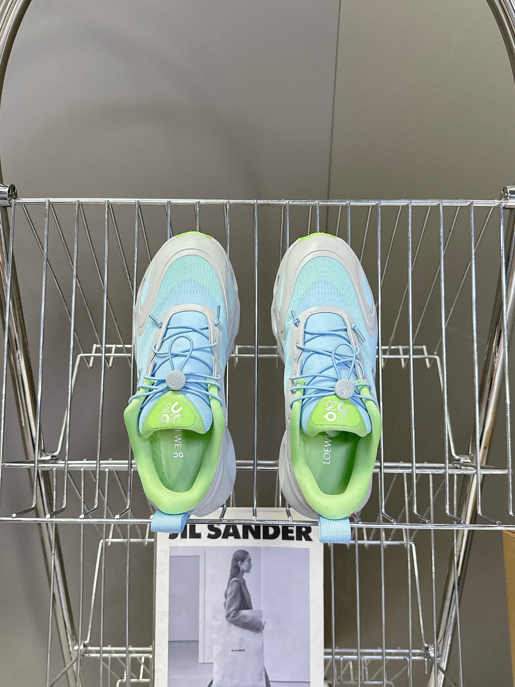Loewe x On Cloudsolo Sneakers Light Blue Green Polyester and Mesh 536841