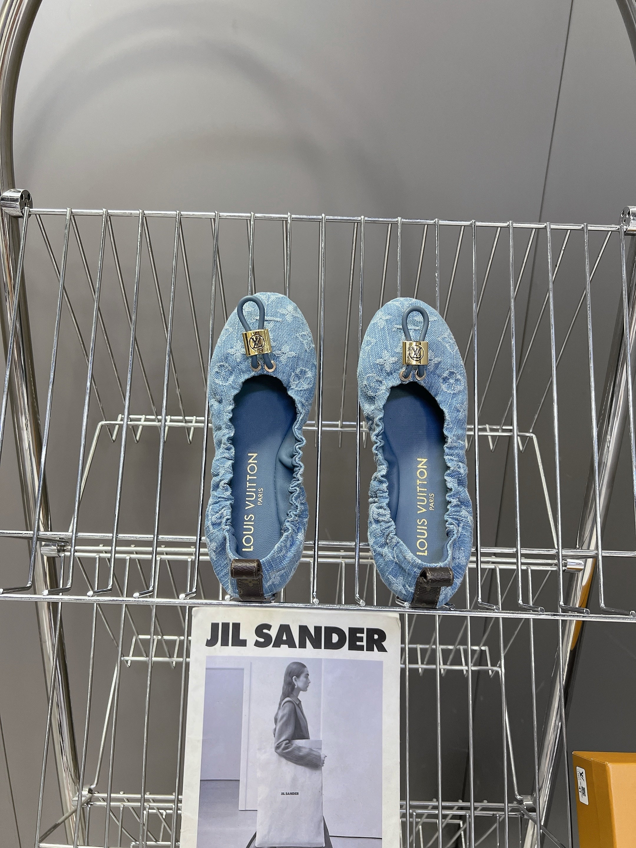 LV Nolita Flat Ballerina Blue Denim 848132