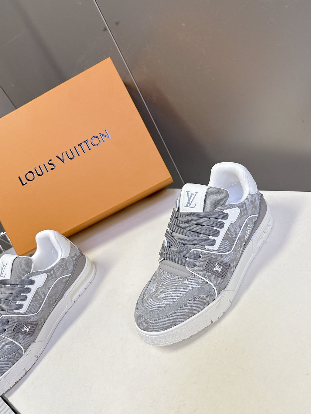 LV 26s Trainer Sneakers Light Grey Denim 848152