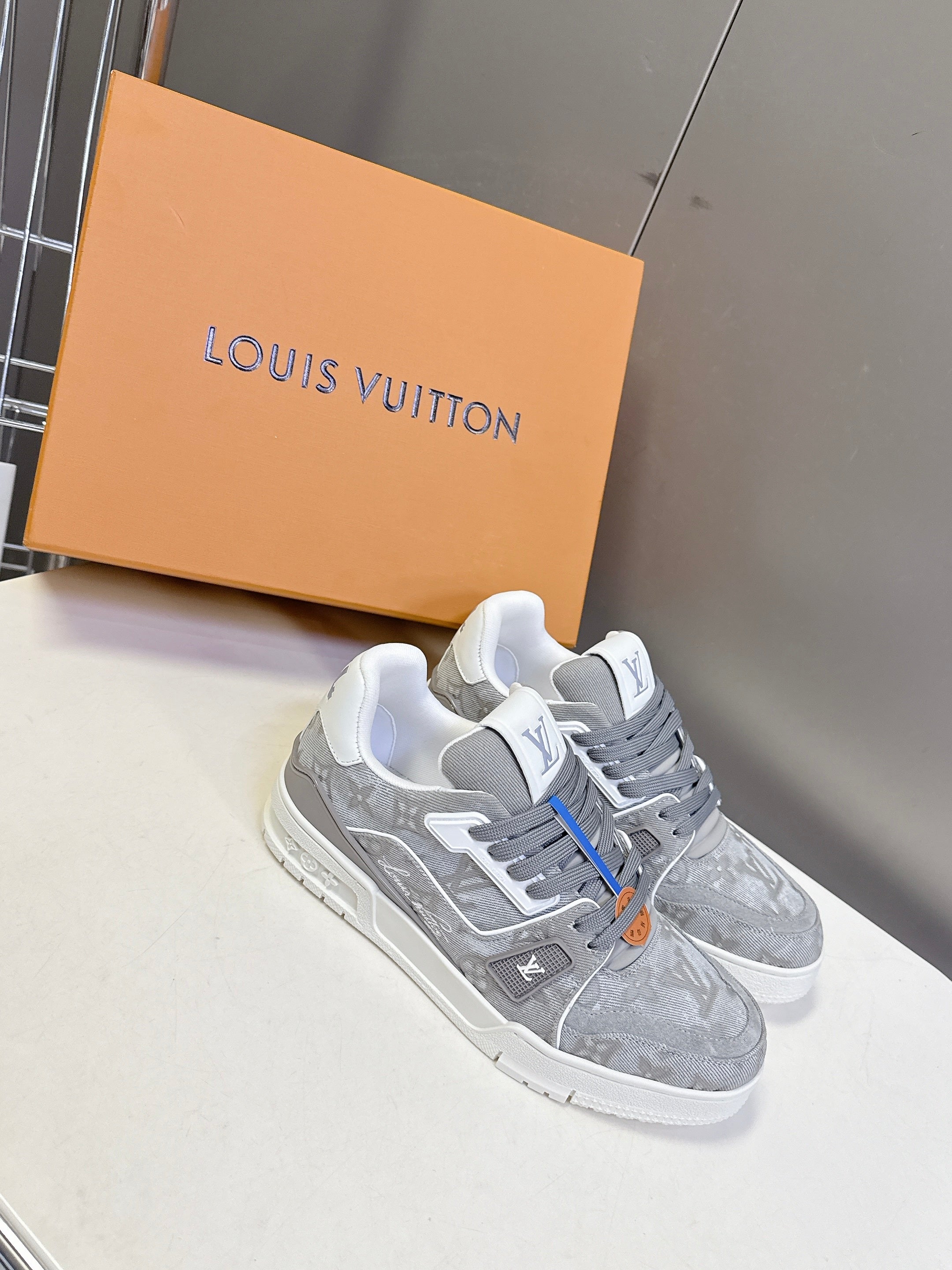LV 26s Trainer Sneakers Light Grey Denim 848152