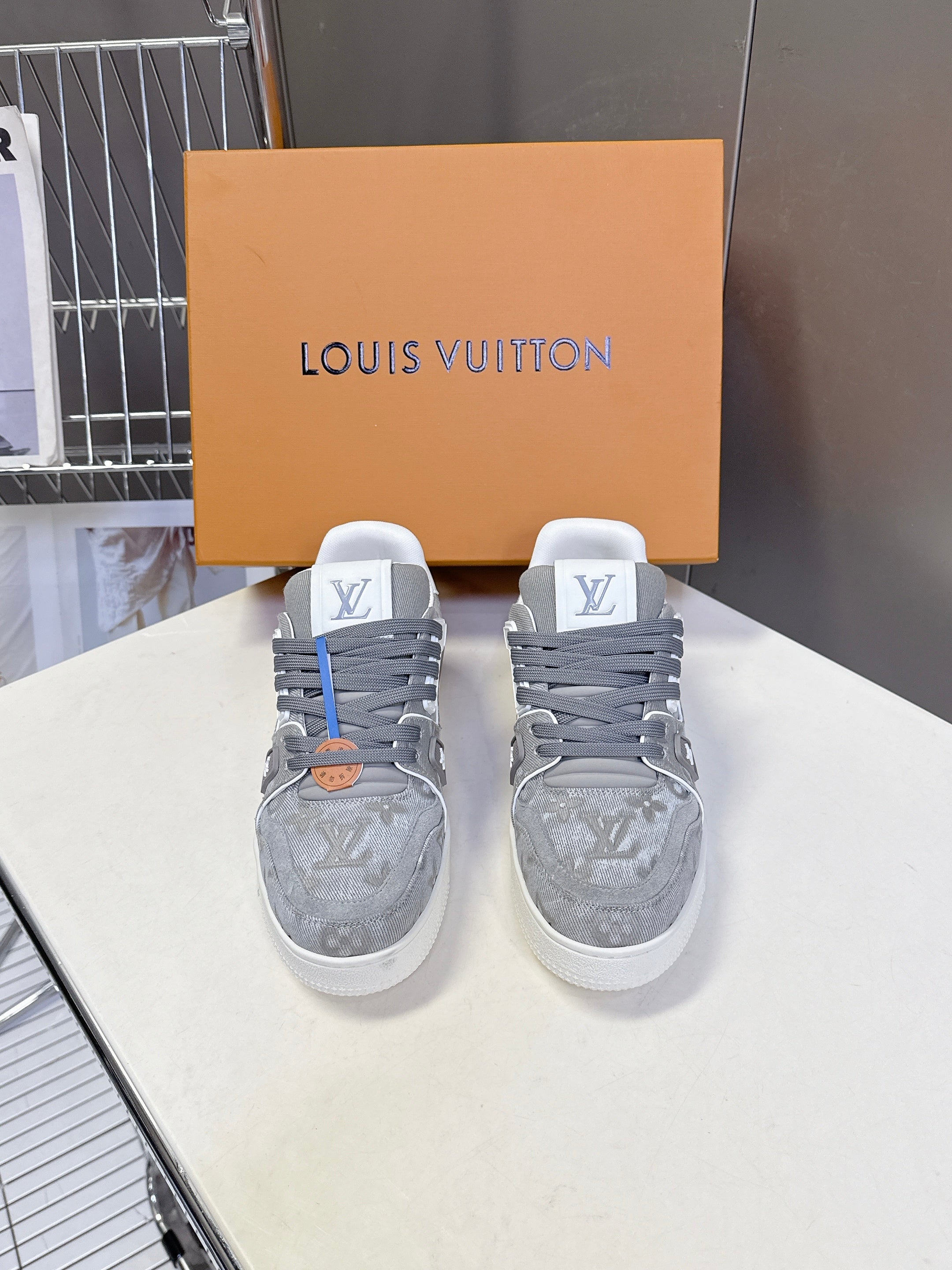 LV 26s Trainer Sneakers Light Grey Denim 848152