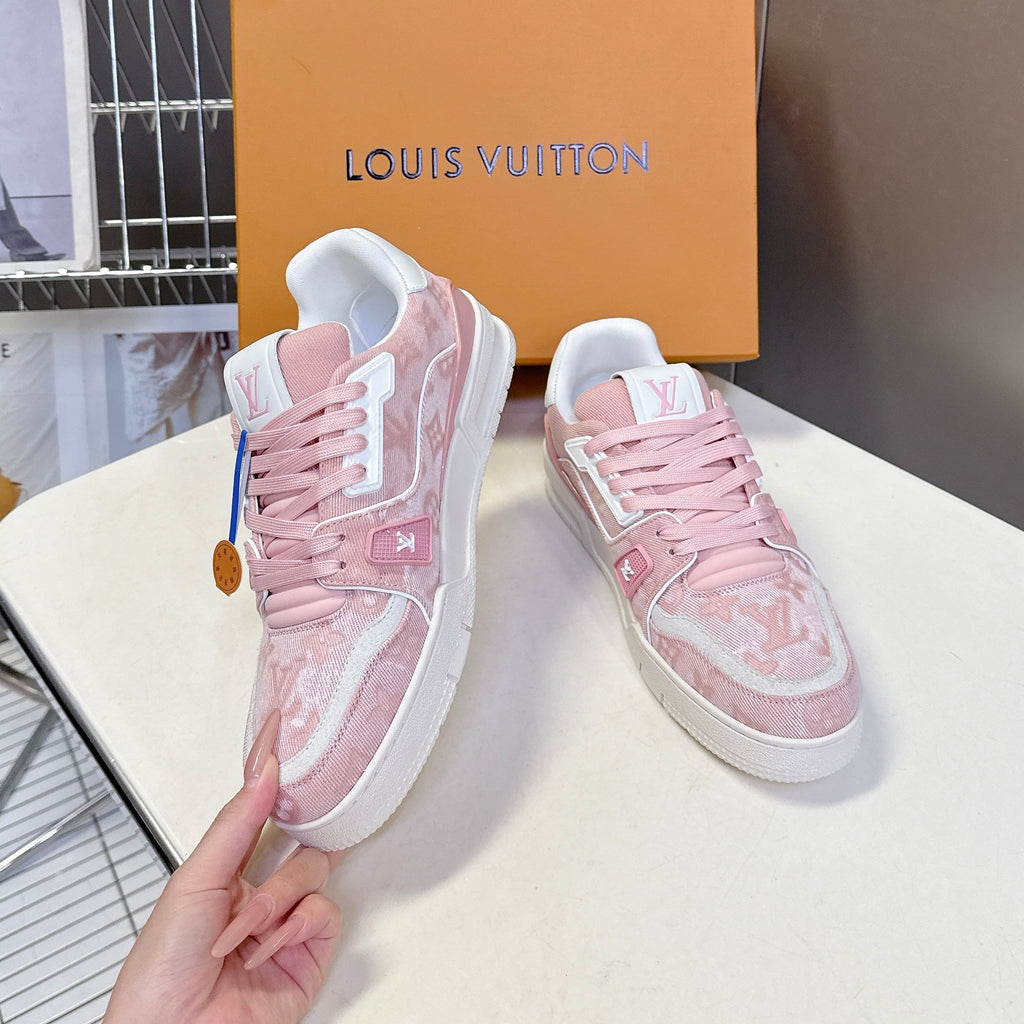 LV 26s Trainer Sneakers Light Pink Denim 848153