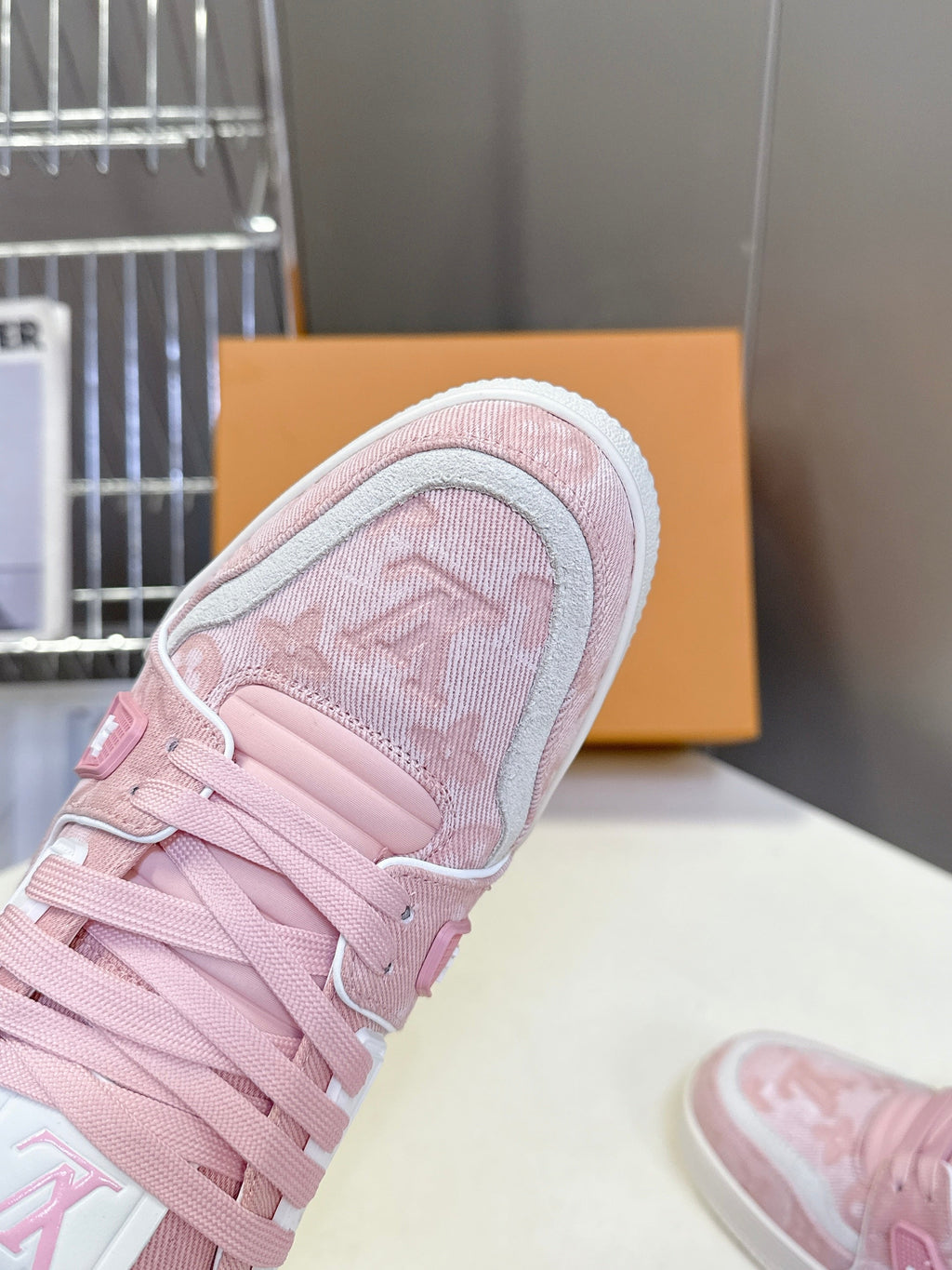 LV 26s Trainer Sneakers Light Pink Denim 848153