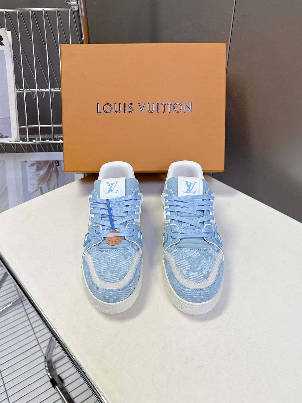 LV 26s Trainer Sneakers Light Blue Denim 848156