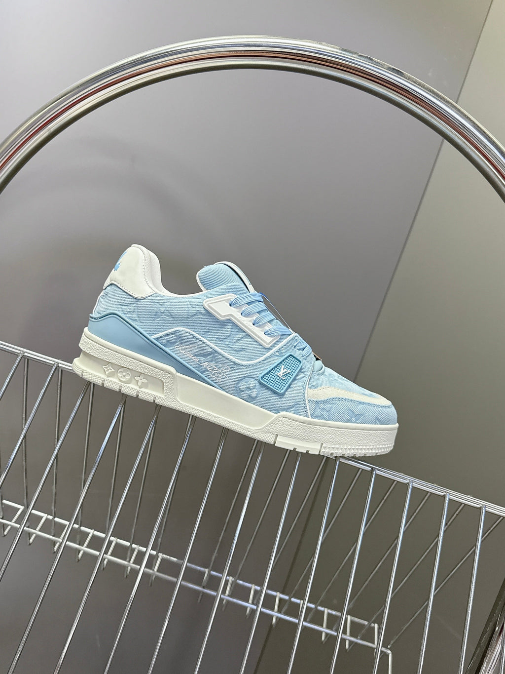 LV 26s Trainer Sneakers Light Blue Denim 848156