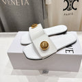 Loewe 25 Pebble Slide White Calfskin