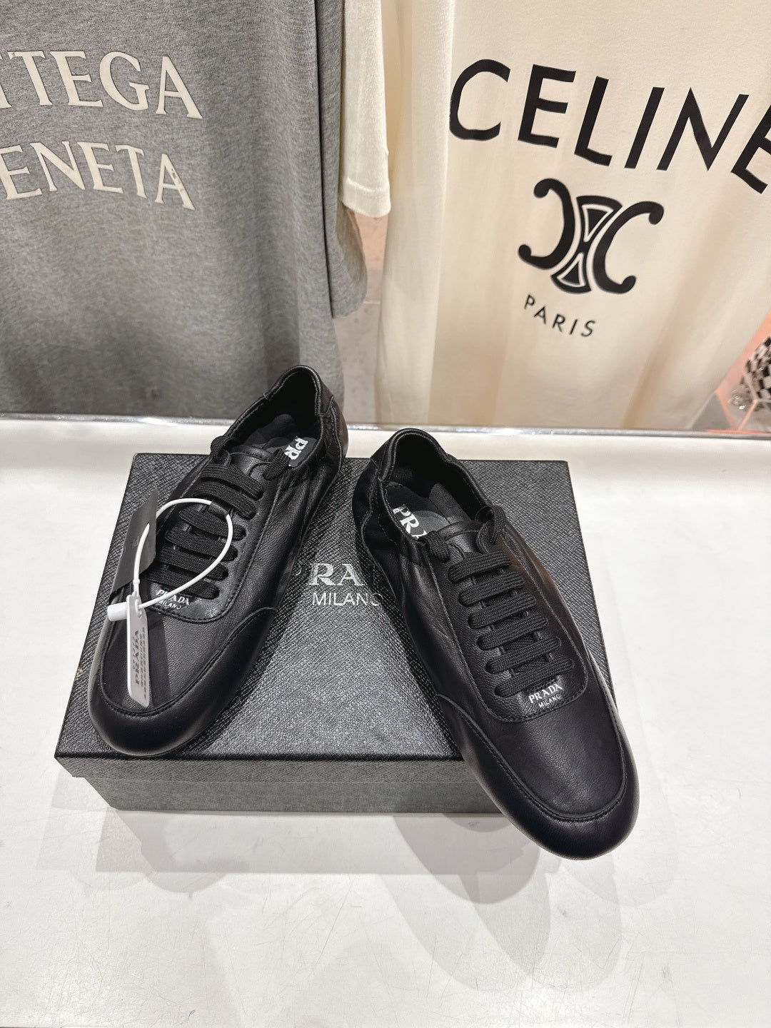 Prada 25s Sneakers black sheepskin 535496