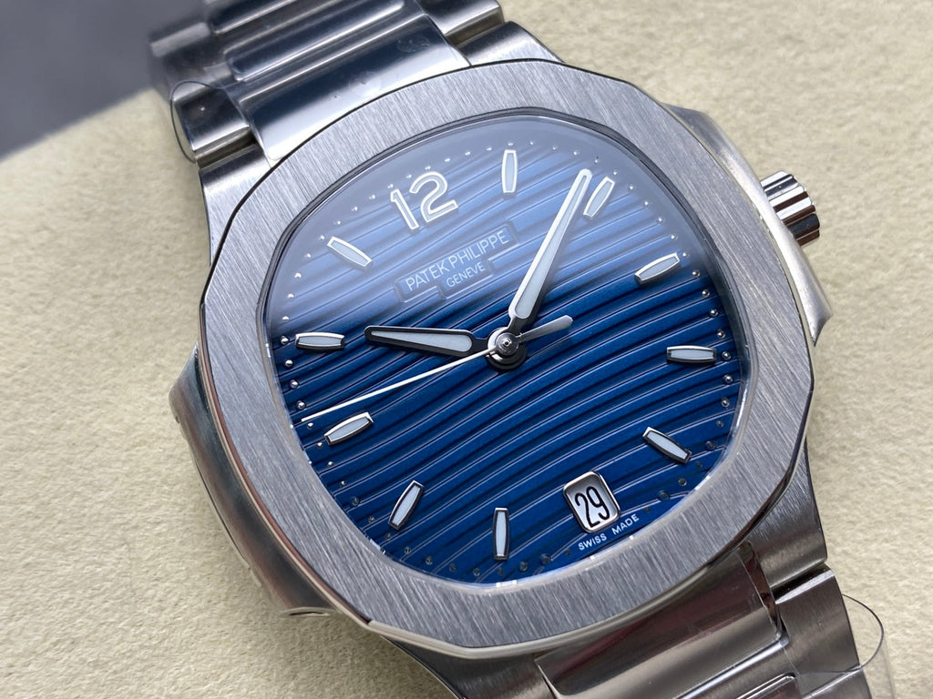 PATEK Nautilus 35.2mm Silver Blue Dial