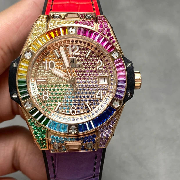 Hublot Big Bang One Click Rainbow Rose Gold 39mm Watch