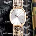 Patek Philippe Golden Ellipse 27mm Silver Dial Rose Gold Strap