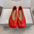 Maison Margie Split-Toe Ballet Flats Red Cowhide 724742