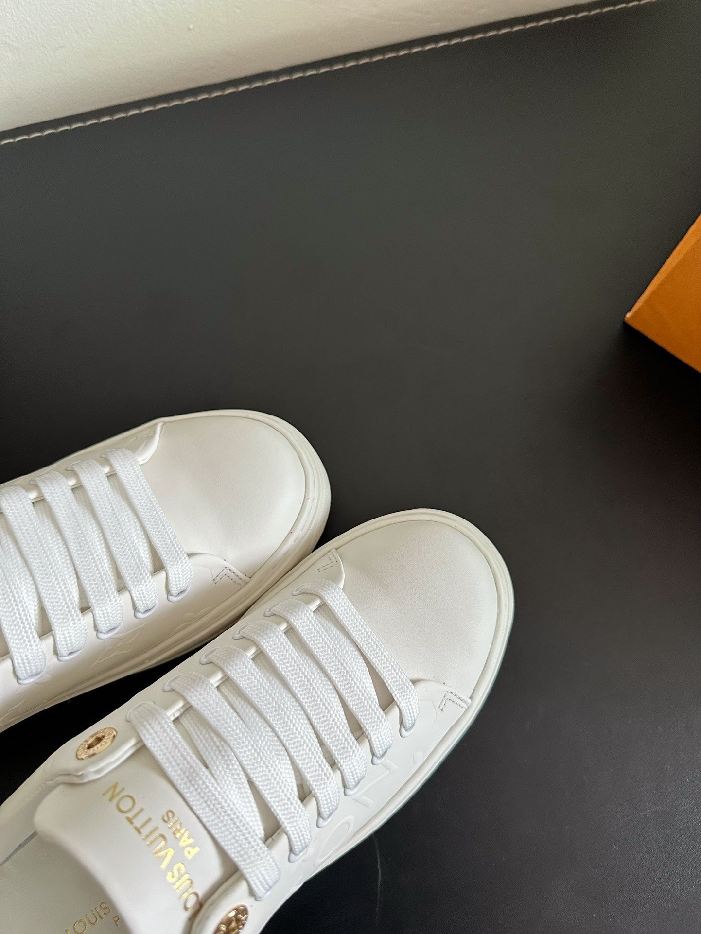 LV Time Out Sneakers White Mix Brown Monogram Calfskin