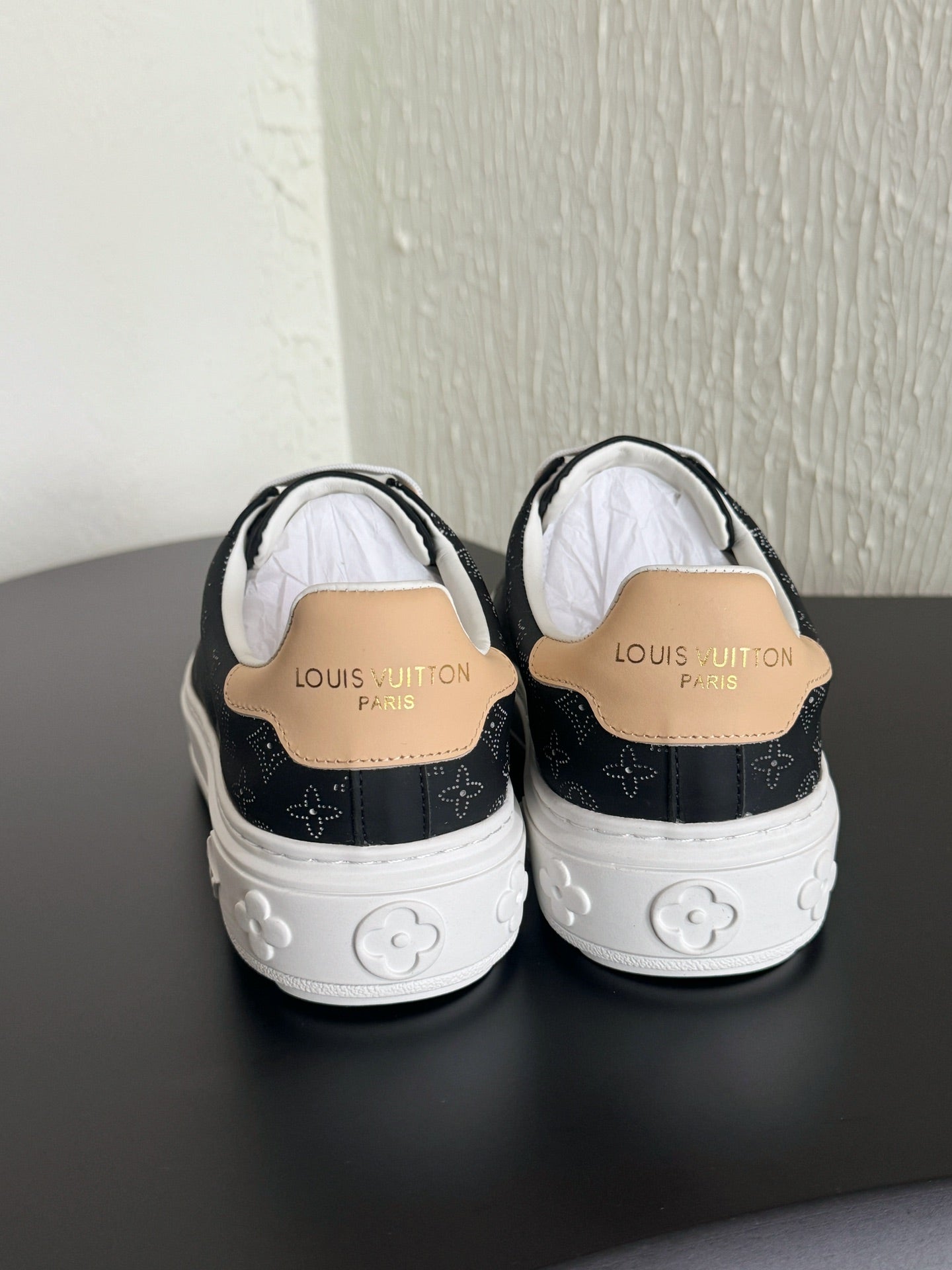 LV Sneakers Time Out Light Black Monogram Calfskin