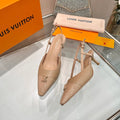 LV City Slingback 5.5cm Beige Leather 837907