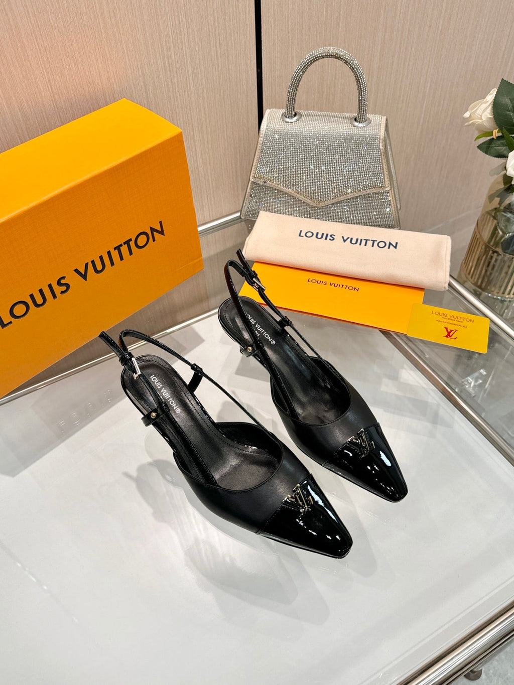 LV City Slingback 5.5cm Black Leather 837901